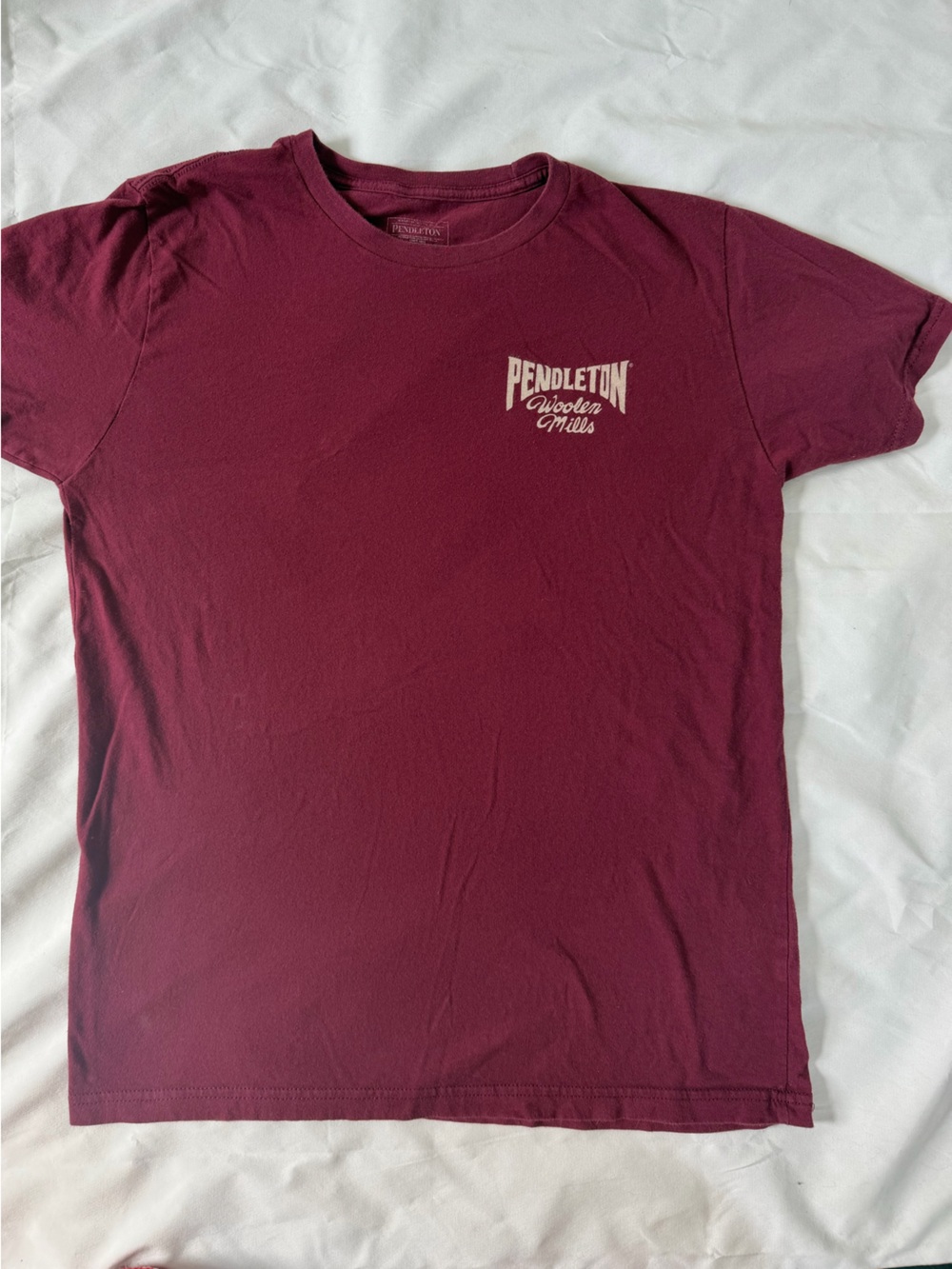 Pendleton Men's Burgundy Short Sleeve Logo Tee